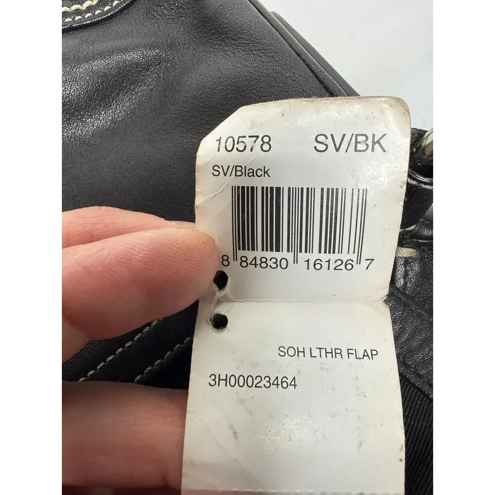 Coach Soho Flap Shoulder Bag Black Leather 10578 Y2K Vintage Shoulder Purse